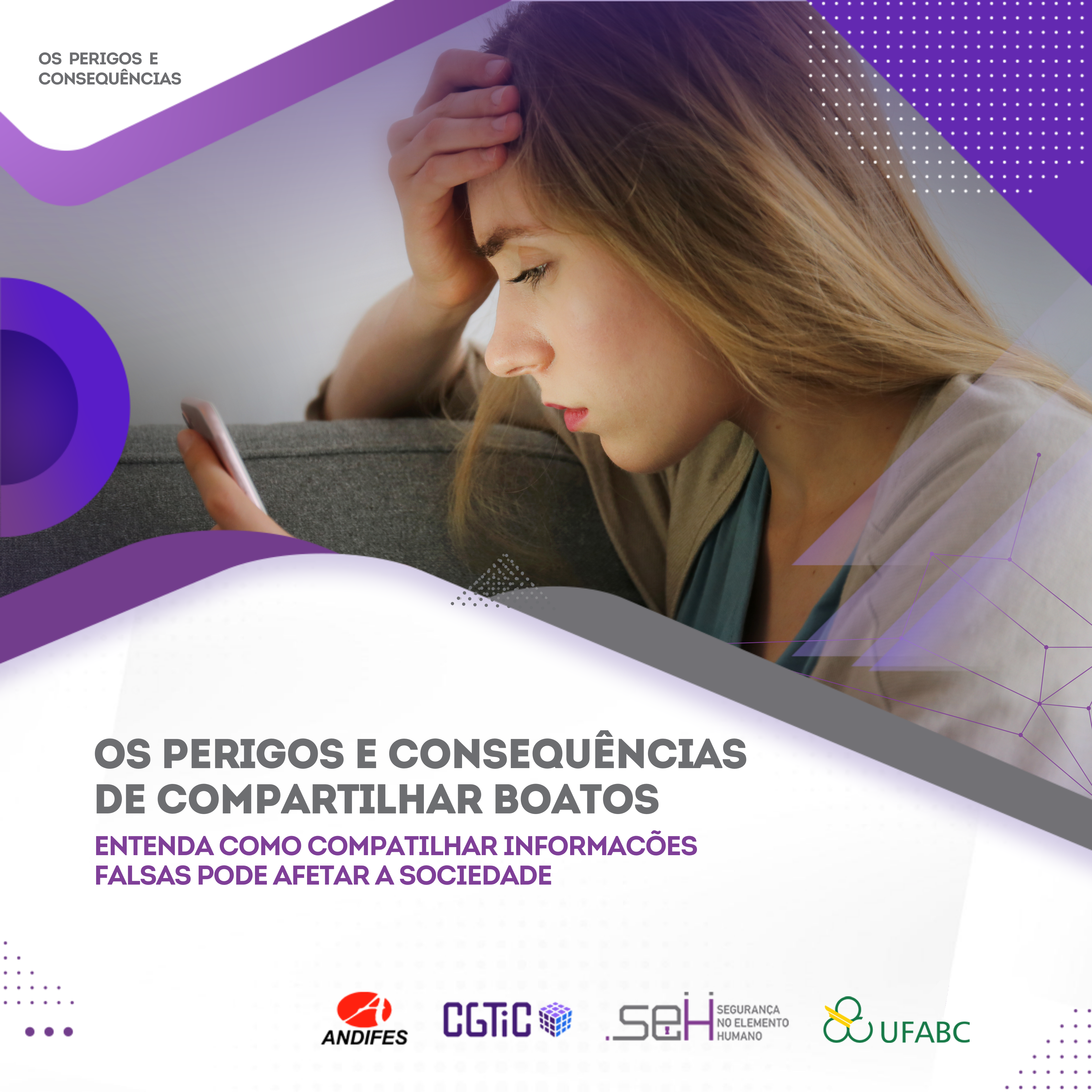 Imagem os perigos e consequências de compartilhar boatos