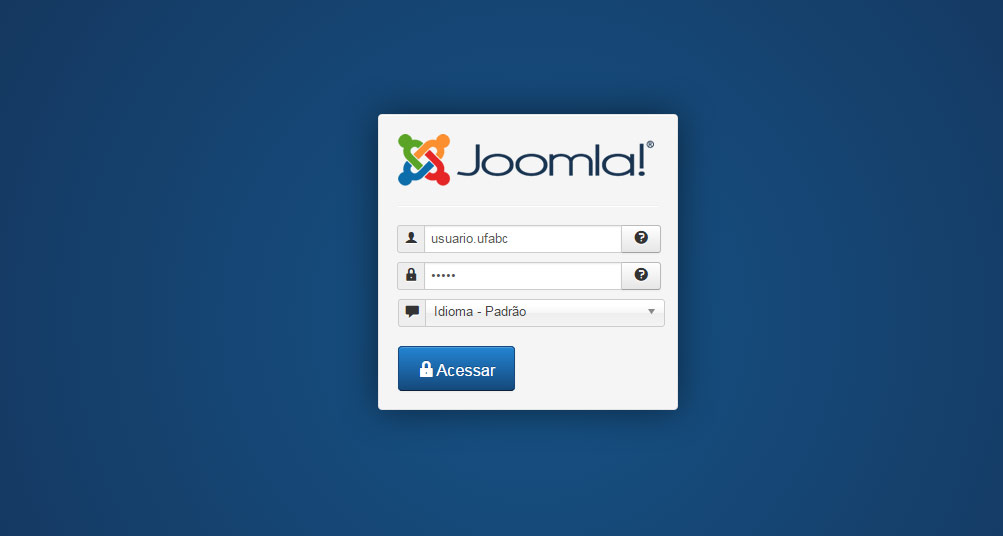 Acessar a administração de site em Joomla!